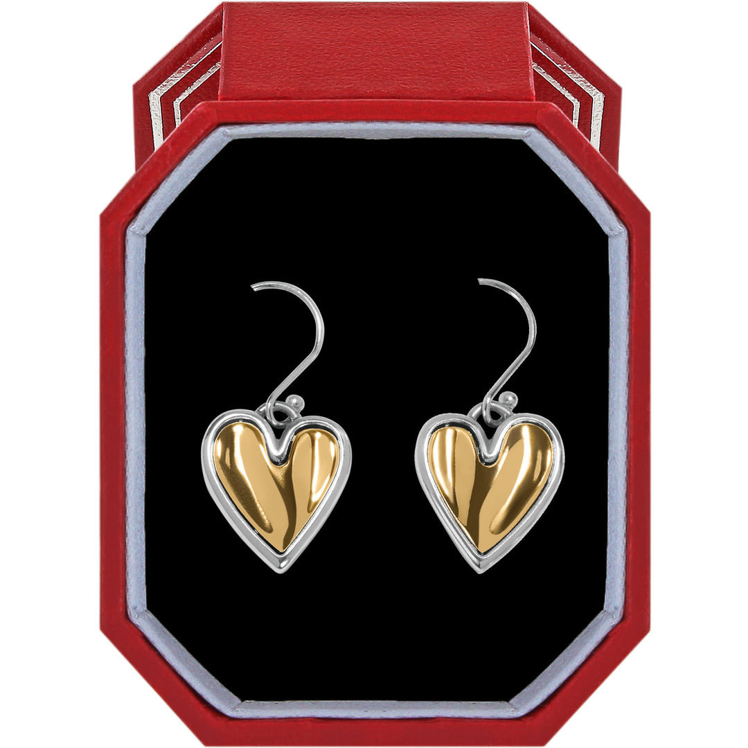 Brighton Cascade Heart Reversible French Wire Earrings Gift Box