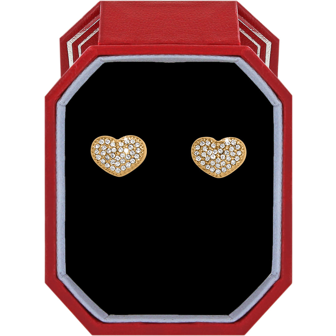 Brighton Illumina Celeste Heart Post Earrings Gift Box - Gold