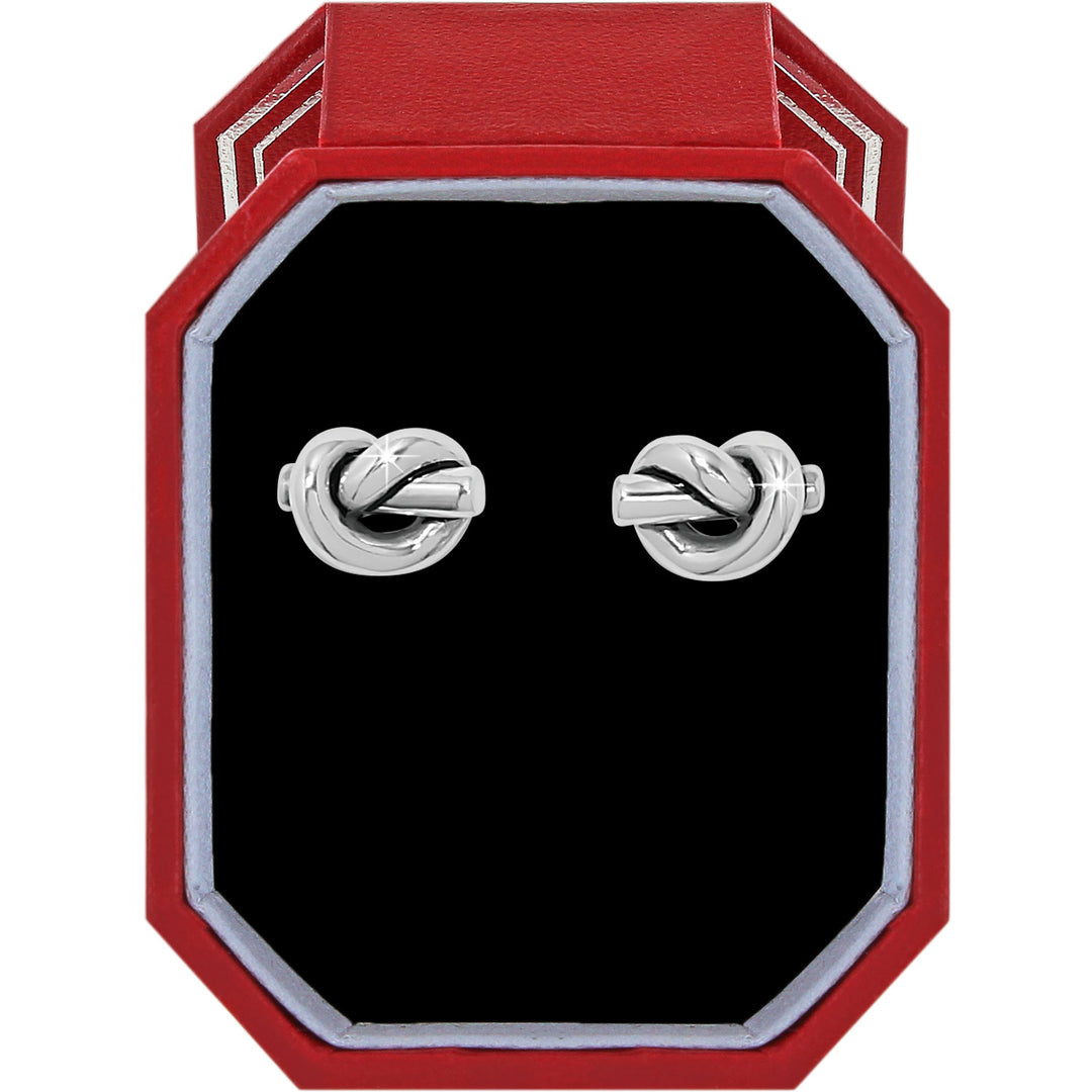 Brighton Interlok Single Knot Post Earrings Gift Box