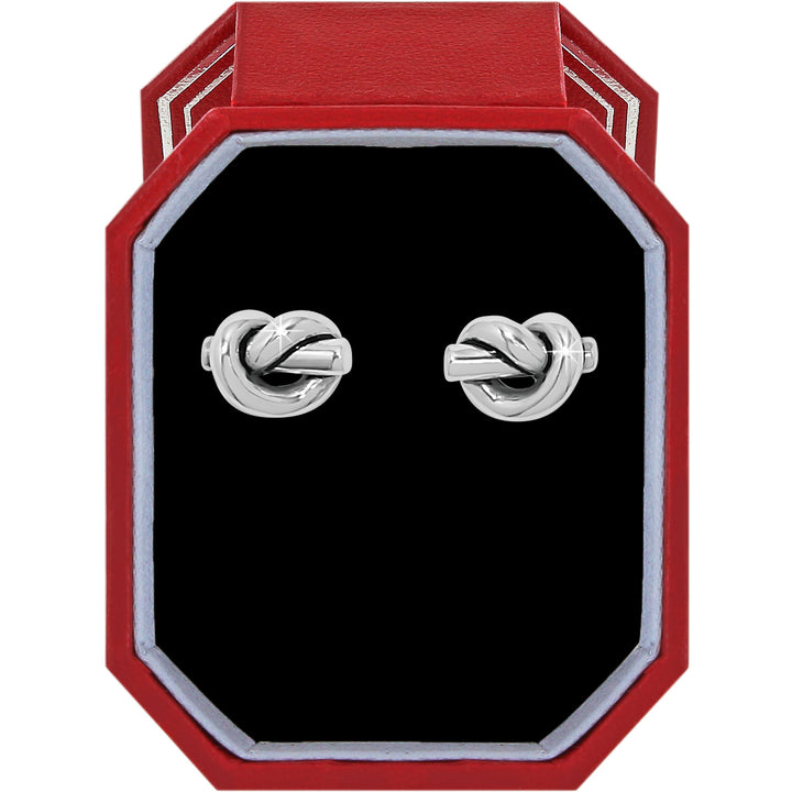 Brighton Interlok Single Knot Post Earrings Gift Box