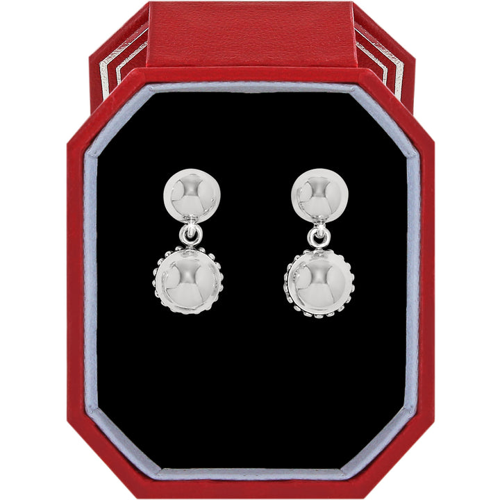 Brighton Pretty Tough Bold Stud Post Drop Earrings Gift Box