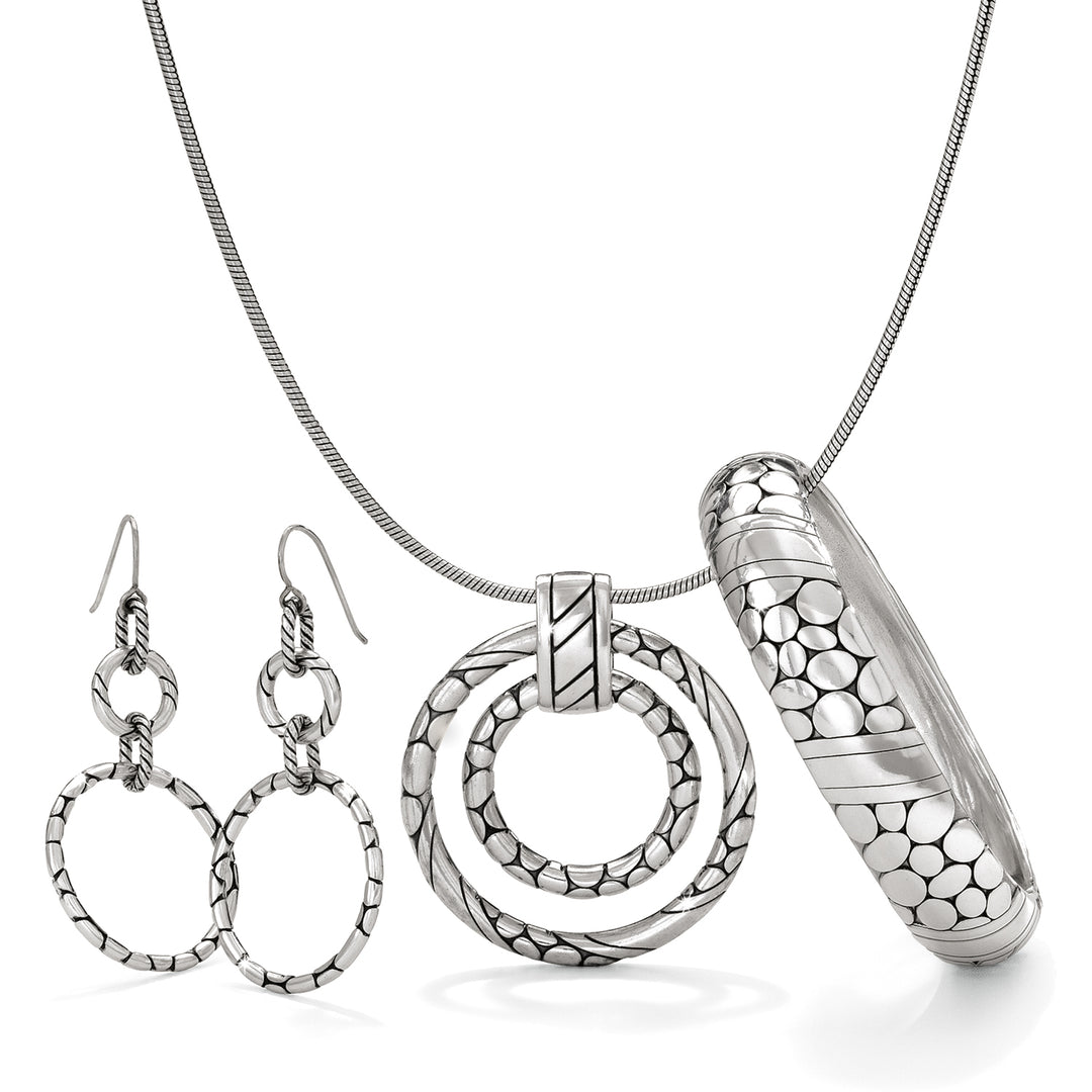 Brighton Pebble Rings French Wire Earrings