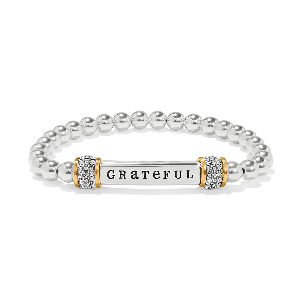 Brighton Meridian Two Tone Stretch Bracelet - Grateful