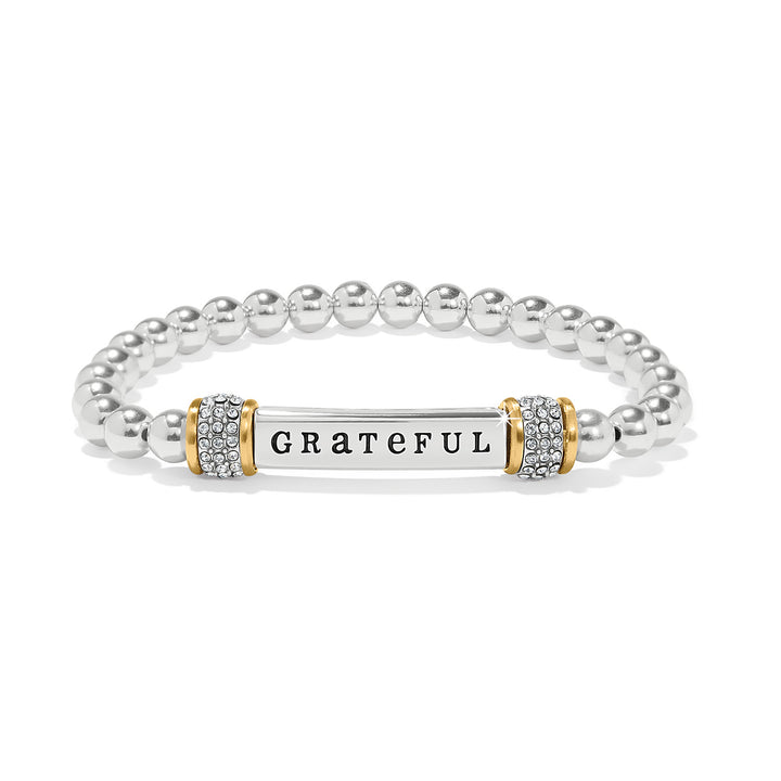 Brighton Meridian Two Tone Stretch Bracelet - Grateful