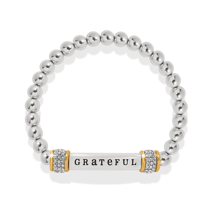 Brighton Meridian Two Tone Stretch Bracelet - Grateful