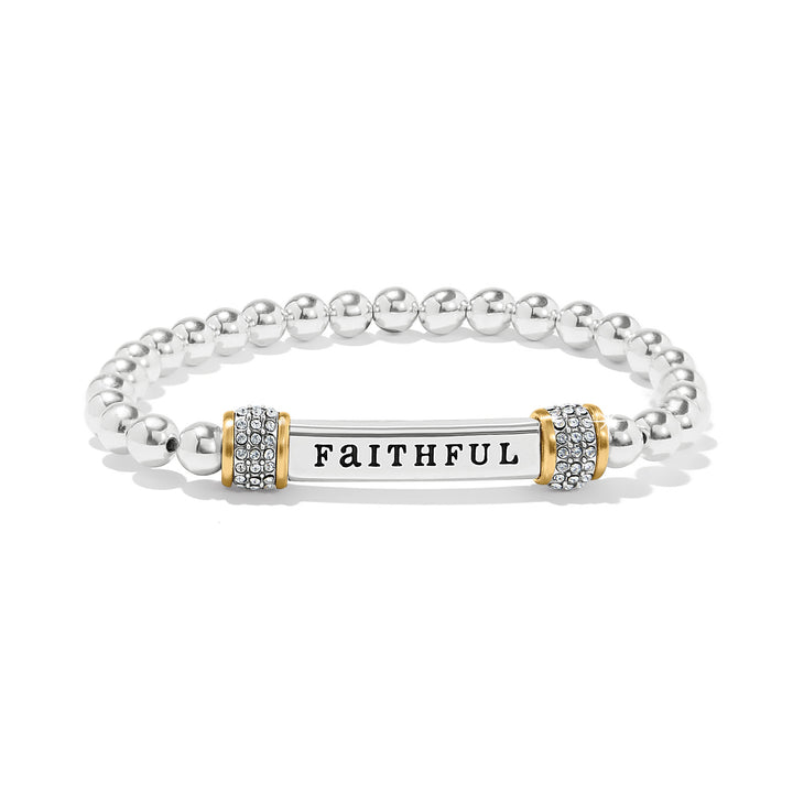 Brighton Meridian Two Tone Stretch Bracelet - Faithful