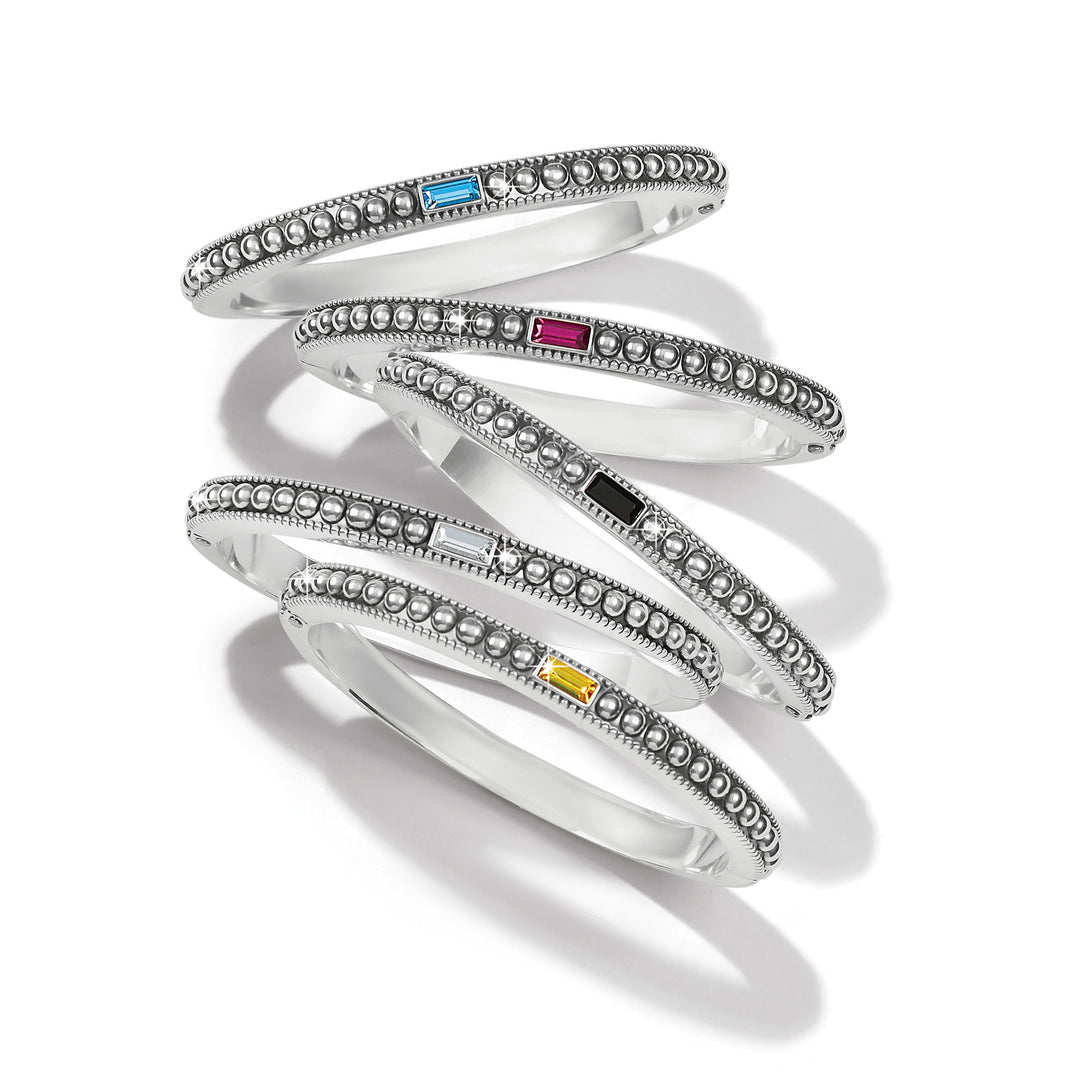 Brighton Pretty Tough Gem Hinged Bangle - Silver