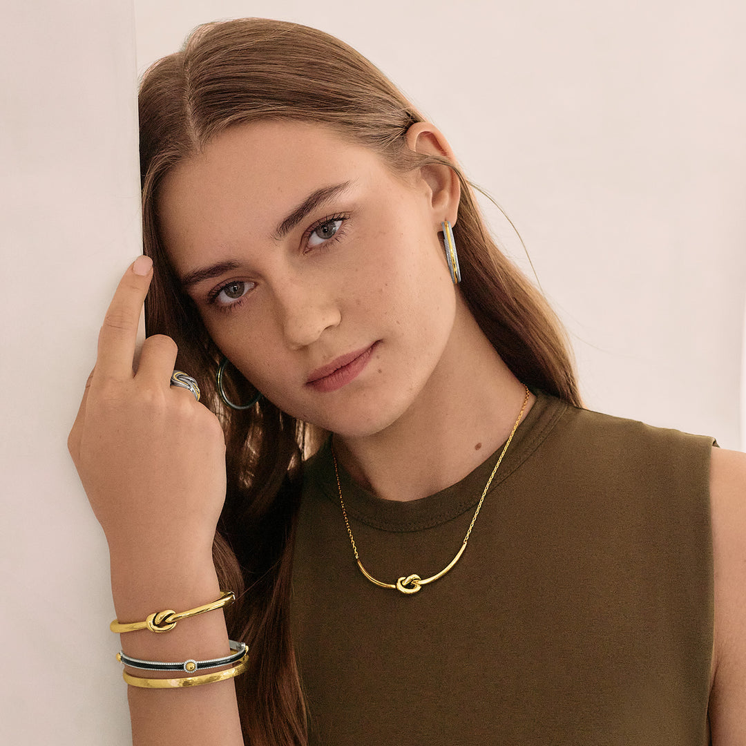 Brighton Interlok Single Knot Hinged Bangle