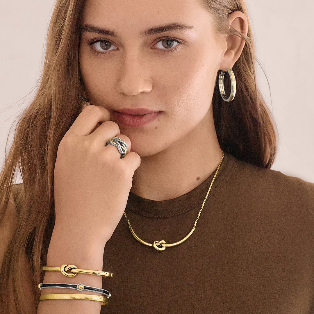 Brighton Interlok Single Knot Hinged Bangle