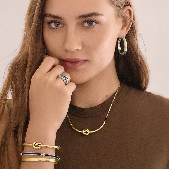 Brighton Interlok Single Knot Hinged Bangle