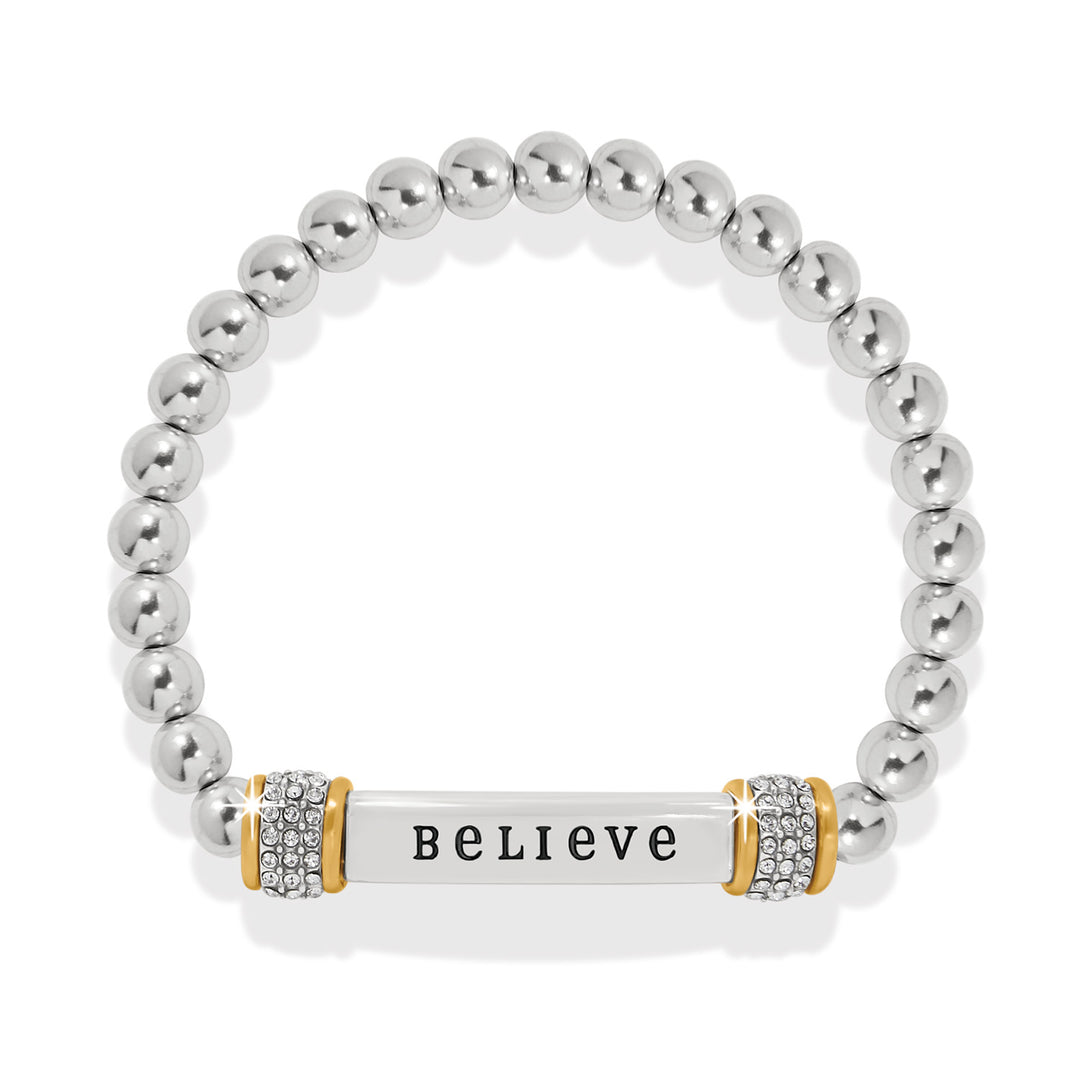 Brighton Meridian Two Tone Stretch Bracelet - Believe