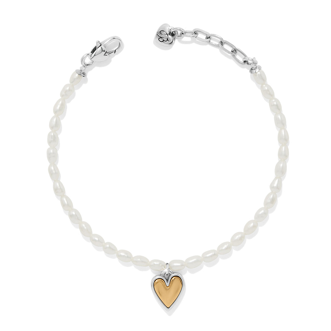 Brighton Cascade Embrace Pearl Heart Bracelet