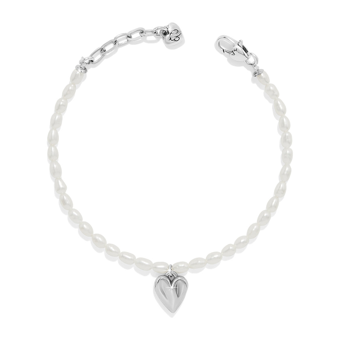 Brighton Cascade Embrace Pearl Heart Bracelet