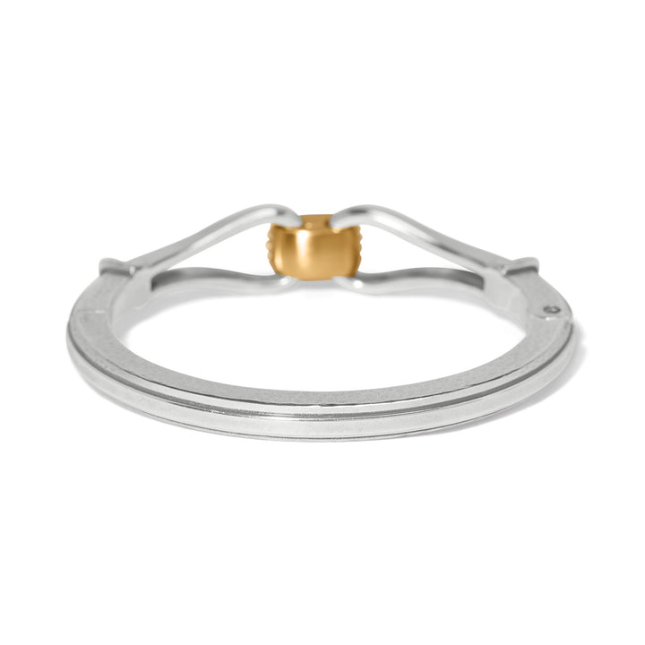 Brighton Meridian Classic Hinged Bangle - Silver/Gold