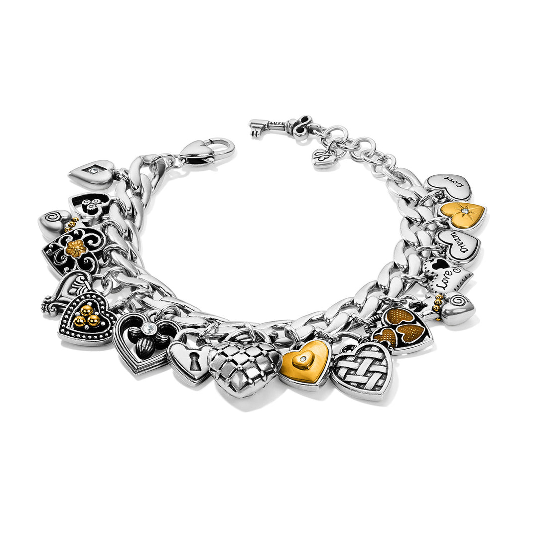 Brighton One Heart Charm Bracelet