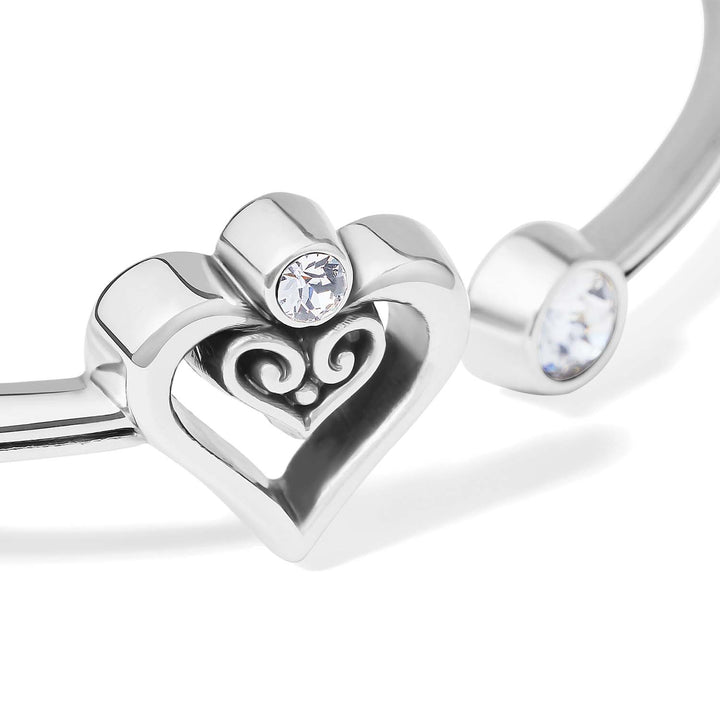 Brighton Alcazar Duet Heart Open Hinged Bangle