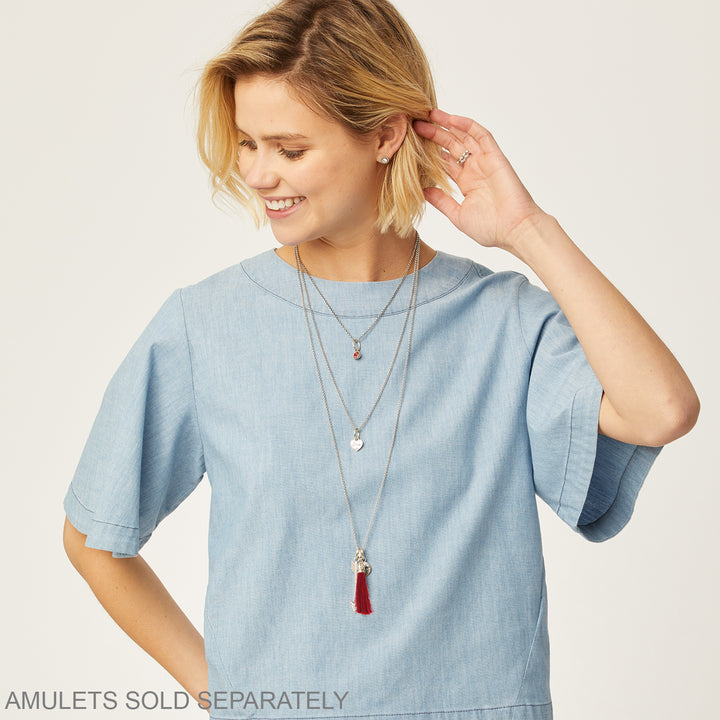 Brighton Vivi Delicate Short Charm Necklace - Silver