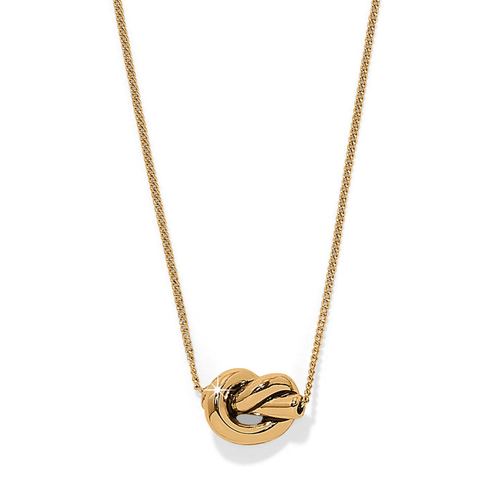 Brighton Interlok Single Knot Mini Necklace - Gold