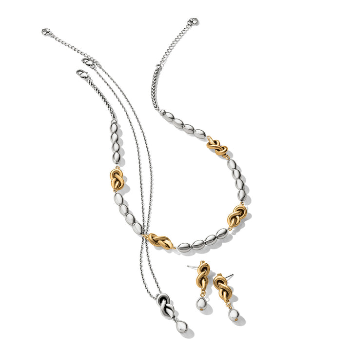 Brighton Interlok Single Knot Drops Collar Necklace