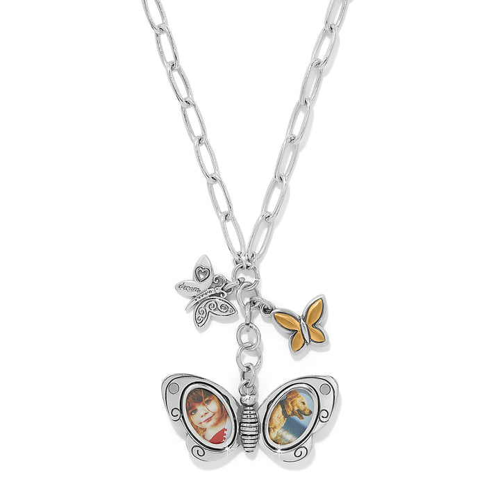 Brighton Forever Butterfly Locket Necklace