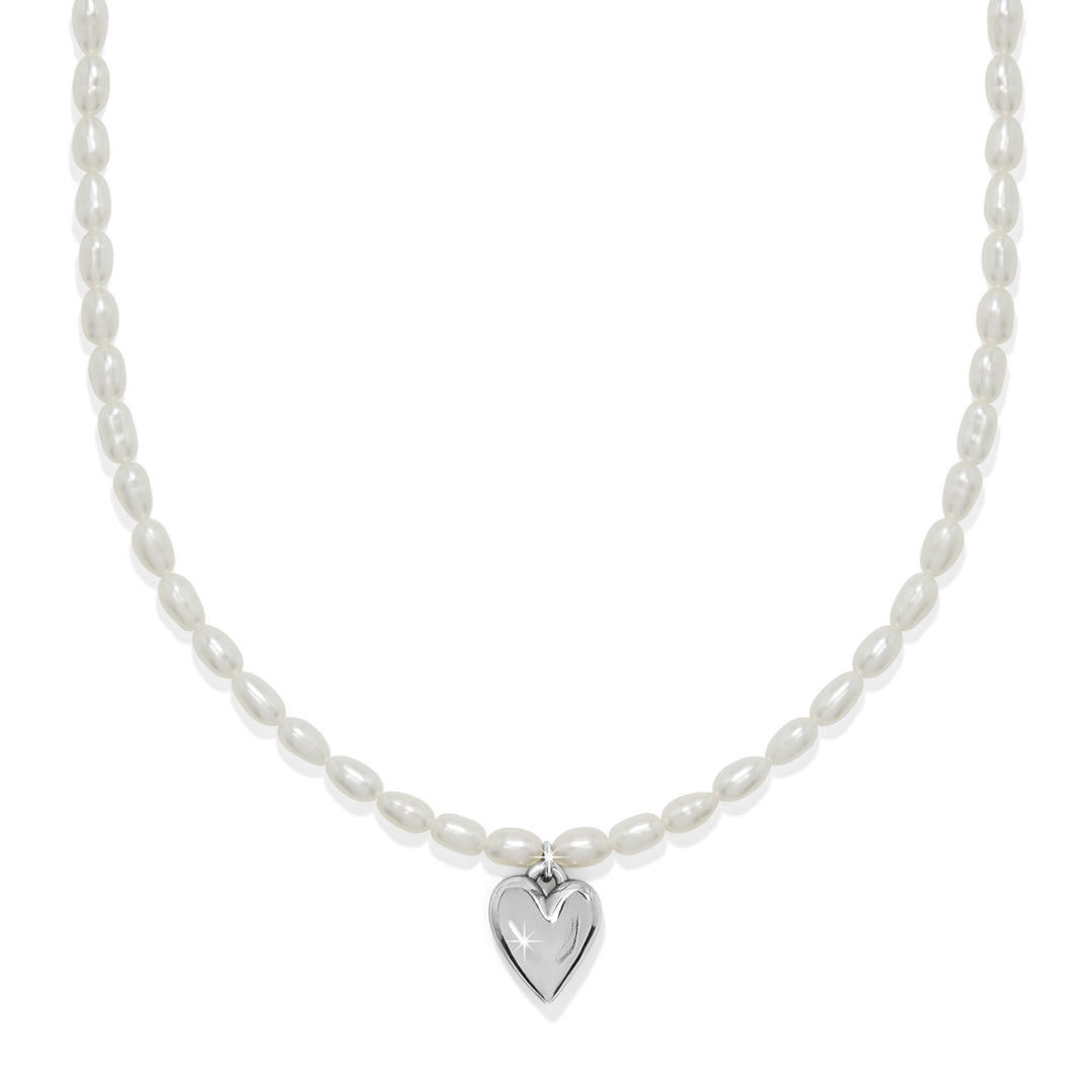 Brighton Cascade Embrace Pearl Heart Necklace