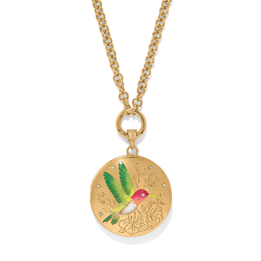 Brighton Reverie Hummingbird Locket Necklace