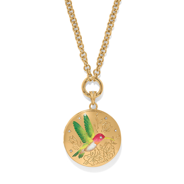 Brighton Reverie Hummingbird Locket Necklace