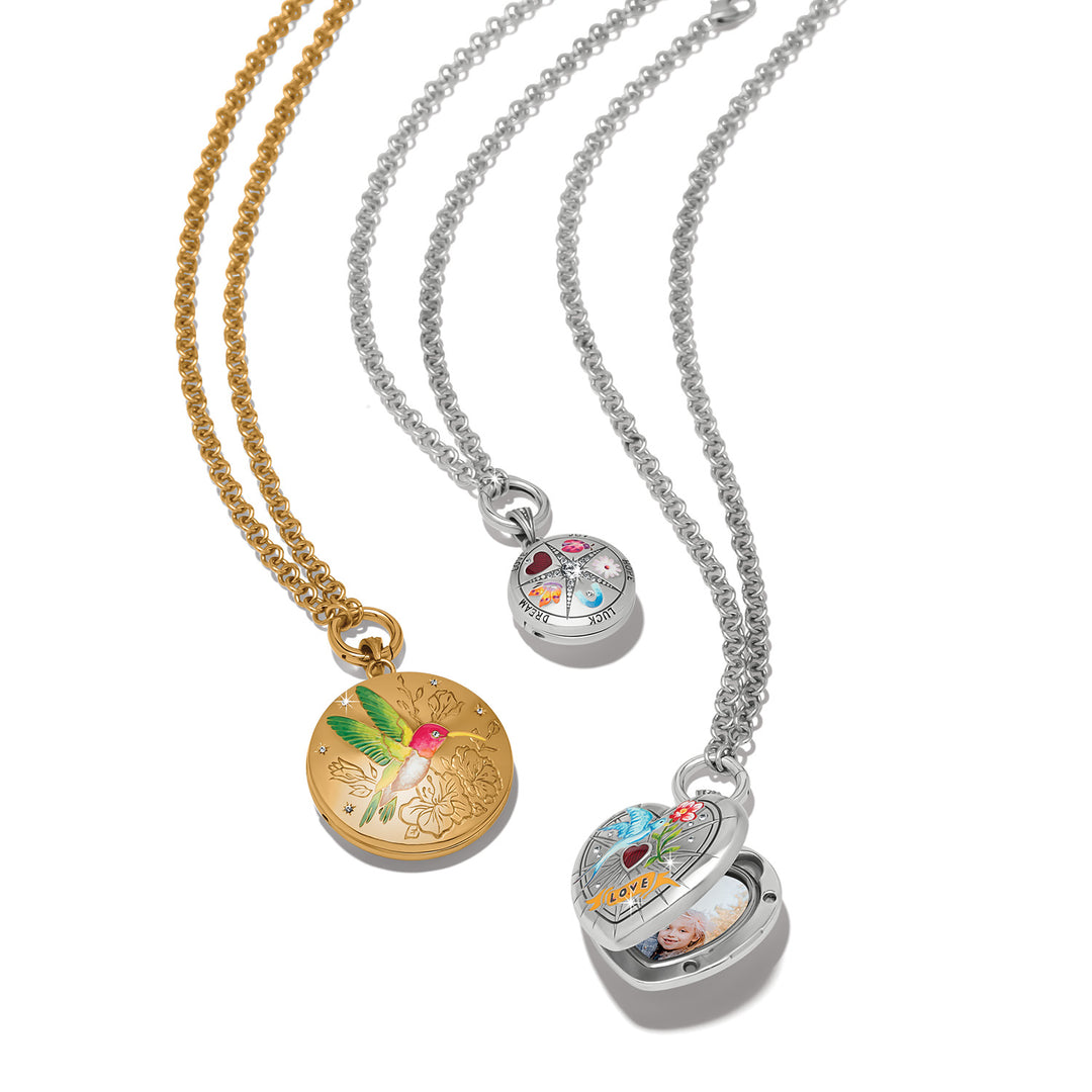 Brighton Reverie Bluebird Locket Necklace