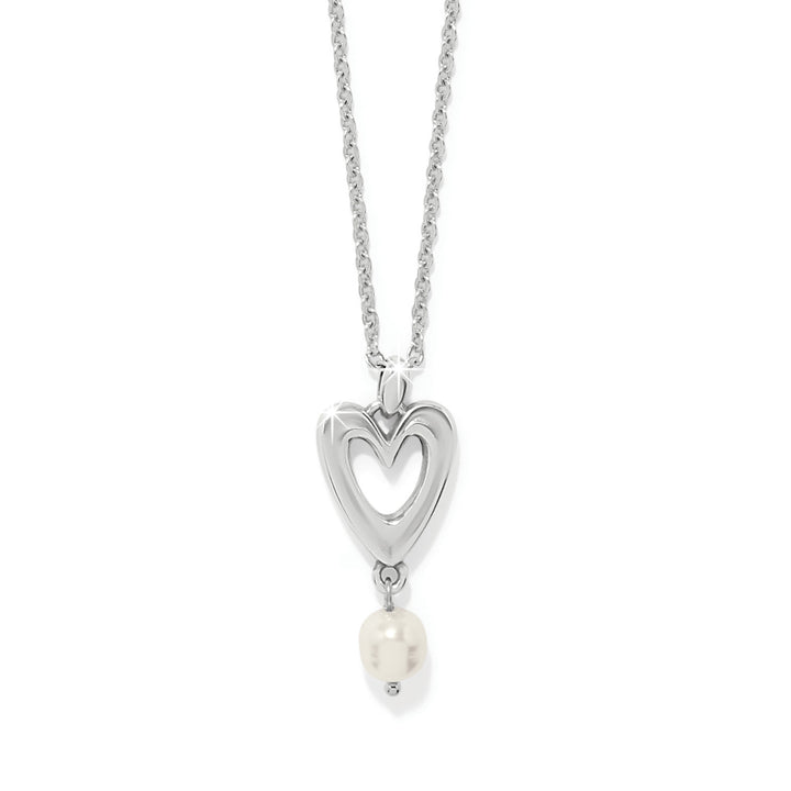 Brighton Cascade Open Heart Pearl Petite Necklace