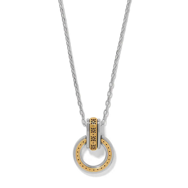Brighton Mosaic Two Tone Link Ring Necklace