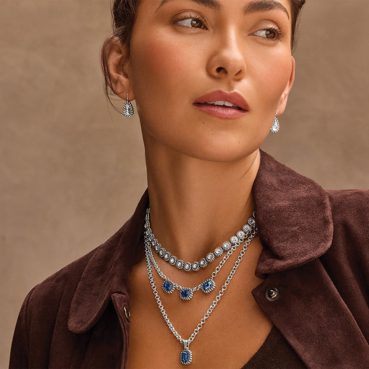 Brighton Twinkle Luxe Trio Blue Necklace