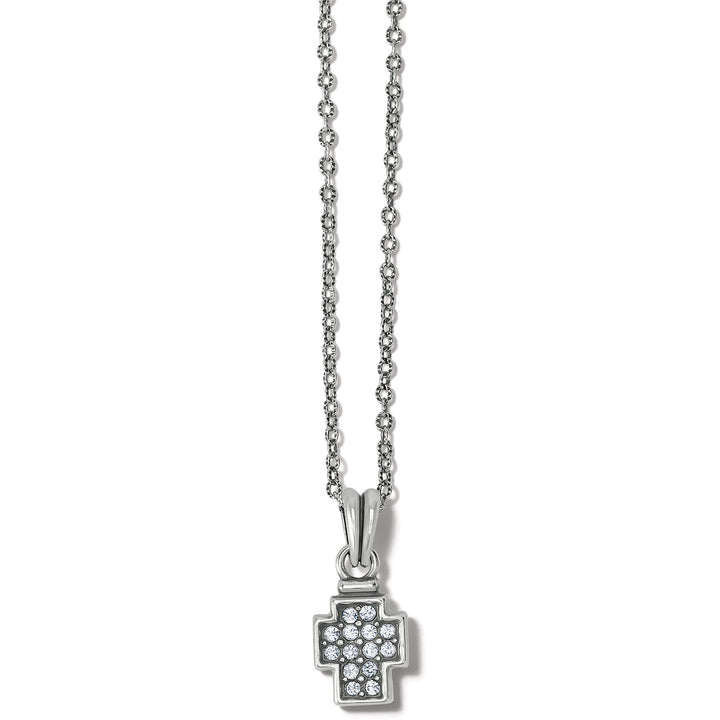 Brighton Meridian Zenith Cross Necklace - Silver