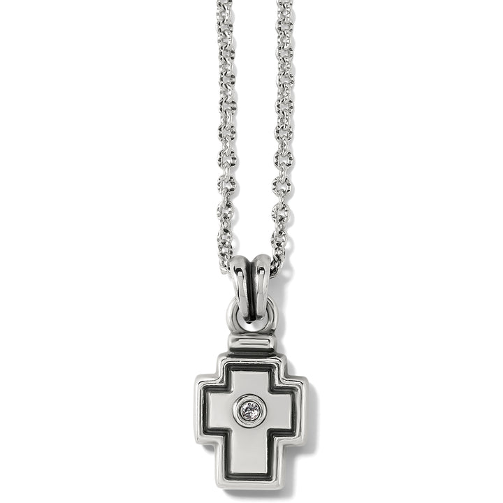 Brighton Meridian Zenith Cross Necklace - Silver