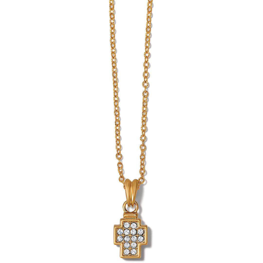 Brighton Meridian Zenith Cross Necklace - Gold