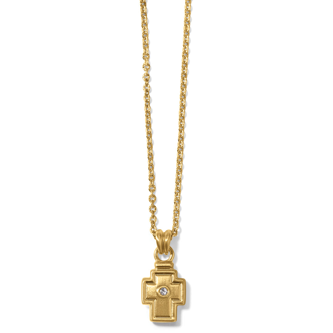 Brighton Meridian Zenith Cross Necklace - Gold