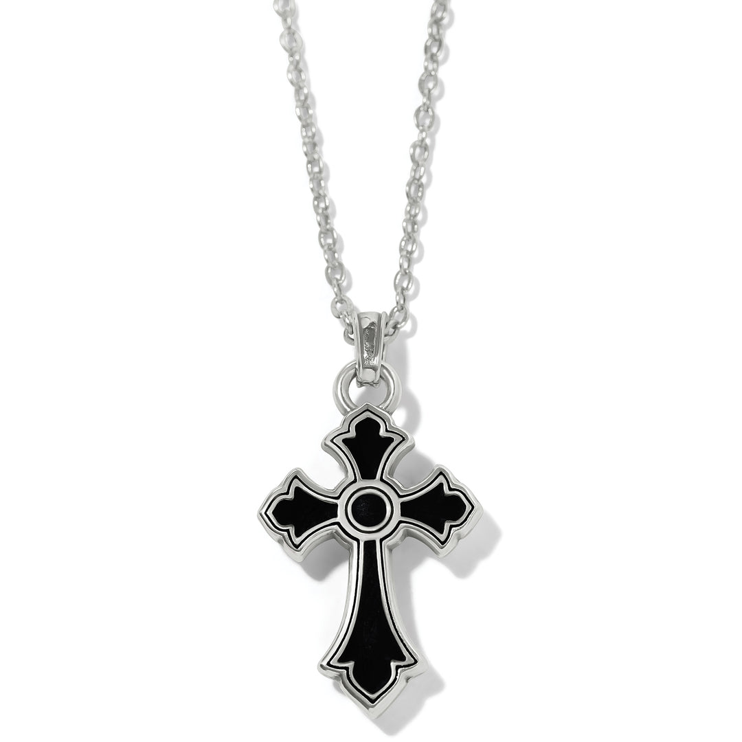 Brighton Majestic Regal Cross Reversible Necklace - Silver