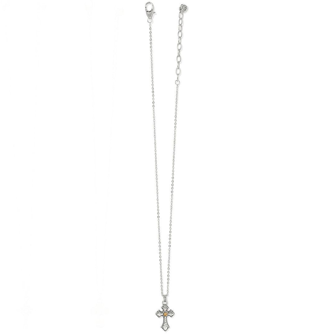 Brighton Majestic Regal Cross Reversible Necklace - Silver