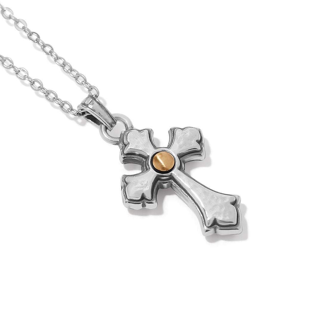 Brighton Majestic Regal Cross Reversible Necklace - Silver