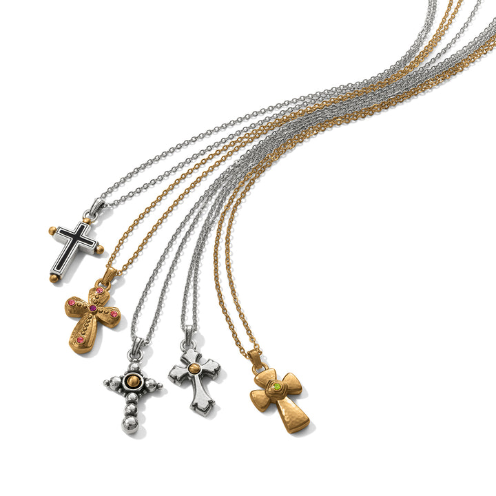 Brighton Majestic Regal Cross Reversible Necklace - Silver