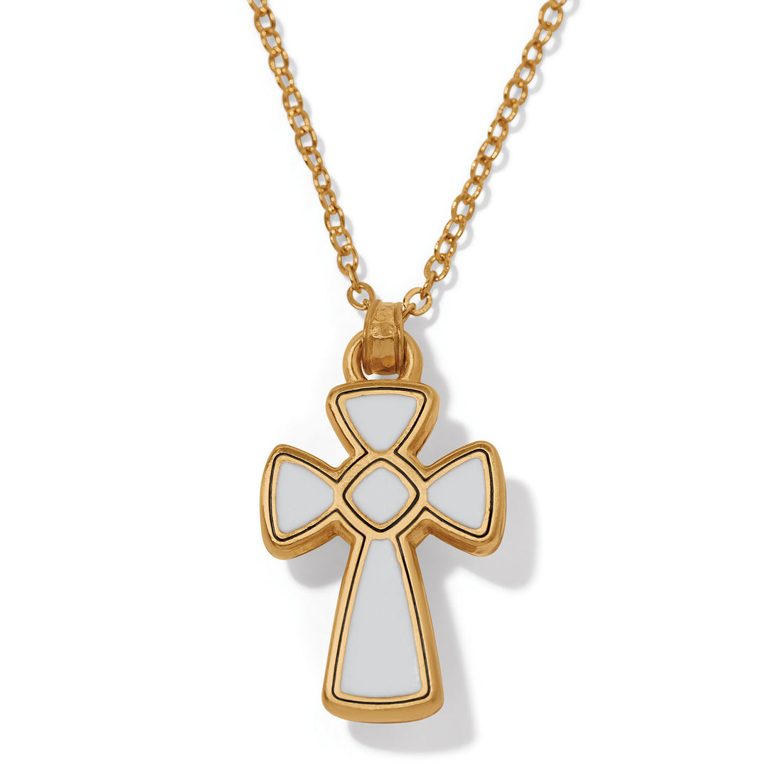 Brighton Majestic Regal Cross Reversible Necklace - Gold