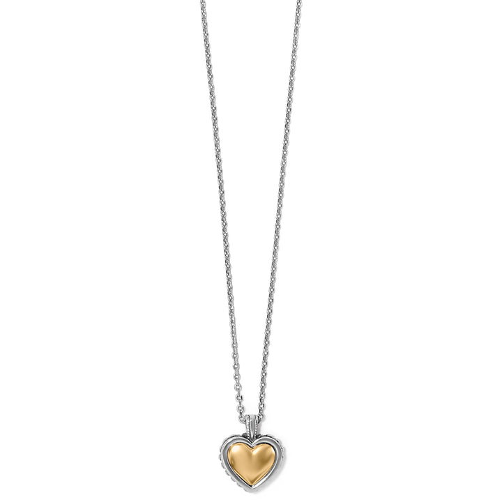 Brighton Pretty Tough Bold Heart Petite Heart Necklace - Gold
