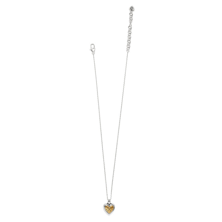 Brighton Mosaic Heart Two Tone Petite Necklace