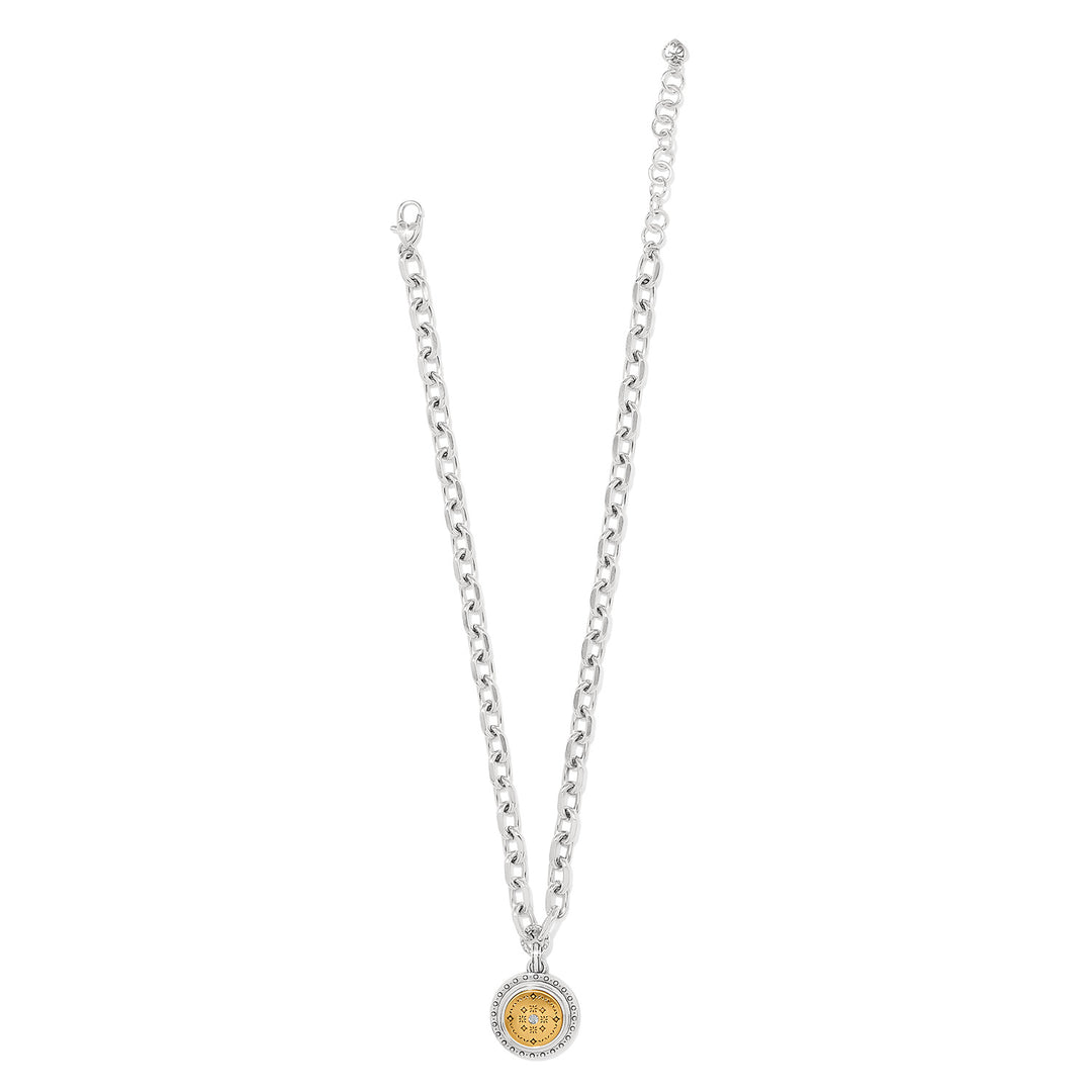 Brighton Mosaic Round Two Tone Pendant Necklace