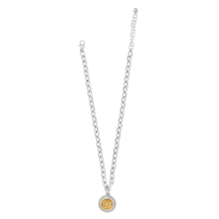 Brighton Mosaic Round Two Tone Pendant Necklace