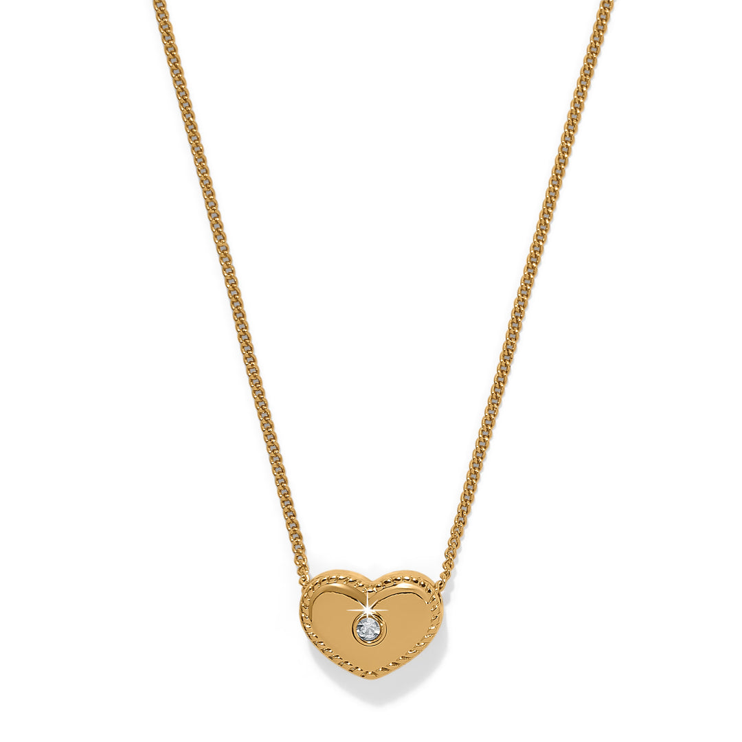 Brighton Illumina Celeste Heart Petite Necklace Gift Box - Gold