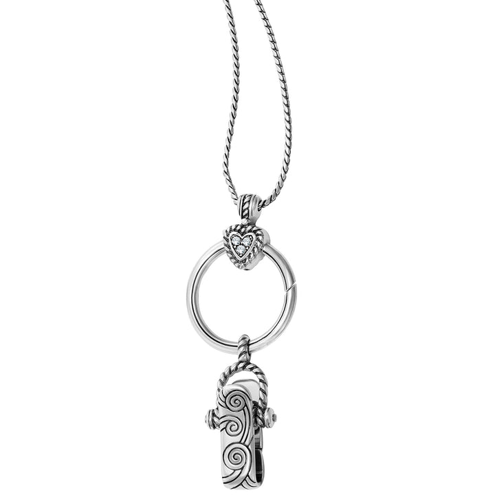 Brighton Heart Charm Reversible Badge Clip Necklace