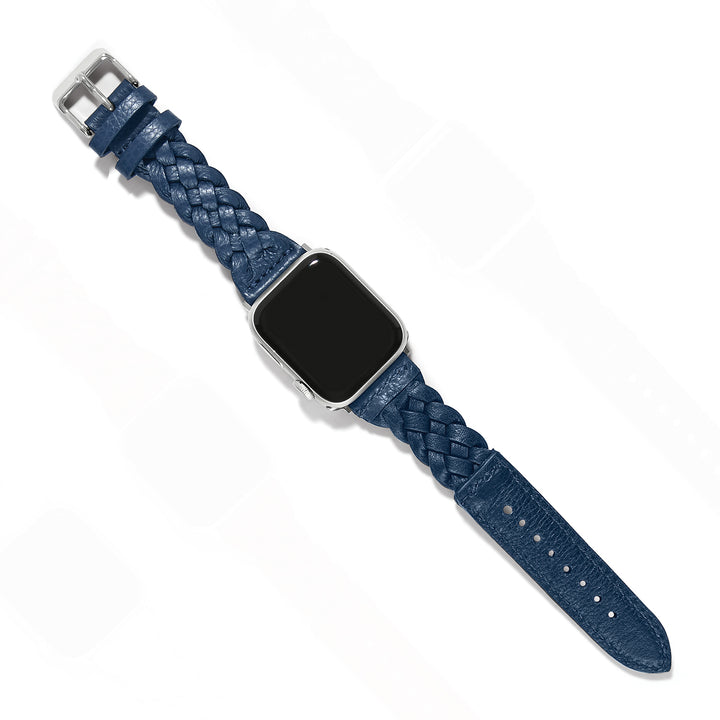 Brighton Sutton Braided Leather Watch Band - French Blue