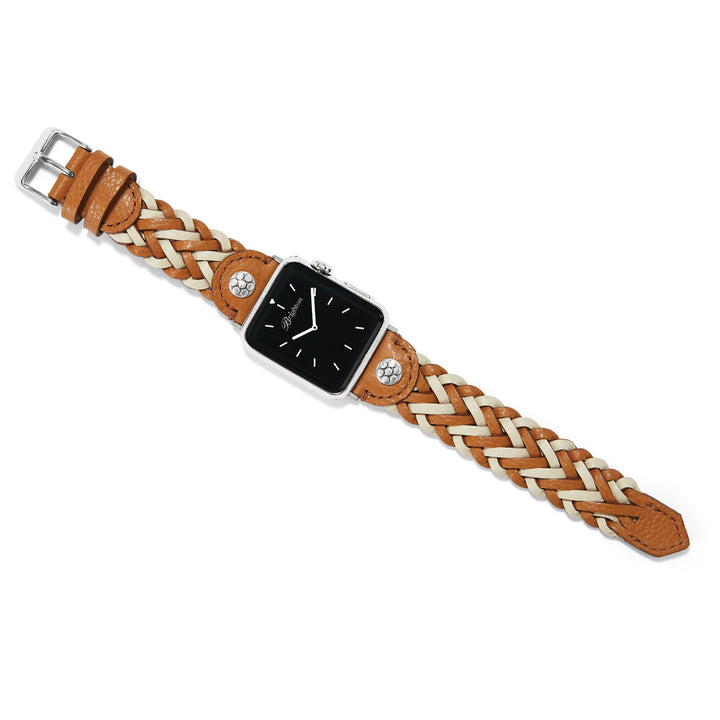 Brighton Rory Leather Watch Band - Shoe White-Toffee