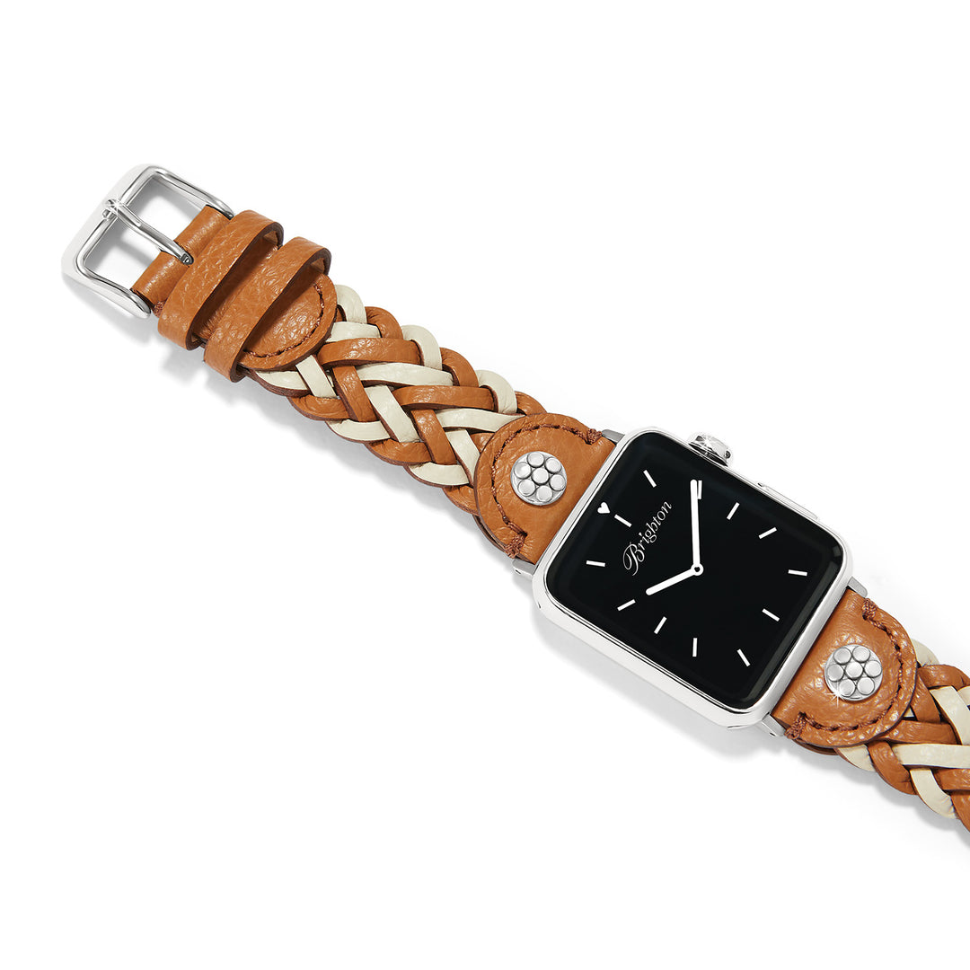 Brighton Rory Leather Watch Band - Shoe White-Toffee