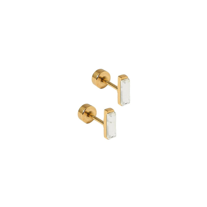 Linny Co Screwback Stud Earrings - Amber
